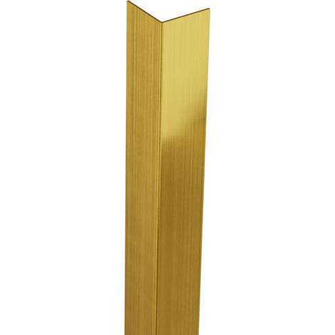 L-Eckprofil aus Edelstahl 1cm x 270cm - Satiniertes Gold