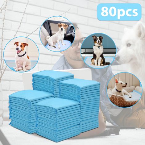 SWANEW Tappetini assorbenti per cani, 80 pezzi, 60 × 60 cm, tappetino per la pipì monouso per cani, impermeabile e resistente alle perdite. (1/5)