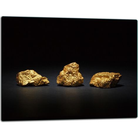 Glasschneidebrett 52x40 schwarz gold (1/5)
