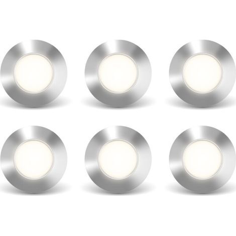 Spot encastrable étanche IP67 pour extérieur (mur et plafond), 6 unités, diamètre 40 mm, blanc neutre 4000 K, flux lumineux 20 lm (1/5)
