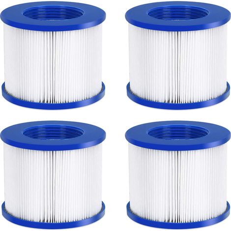 Aquaspa Easy Set Pool Spa Hot Tub Filter Replacement Cartridges for Type PMSPA-P154Grey/Black/White/Wine, Fold White Filter Paper for Many Massage Pool Models(4 PC) (1/5)