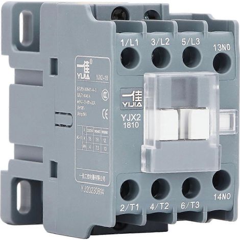 18A Universal-Wechselstromschütz, normalerweise offen, Hilfskontakt, elektrischer Schütz, 35-mm-Schienenmontage, YJX2