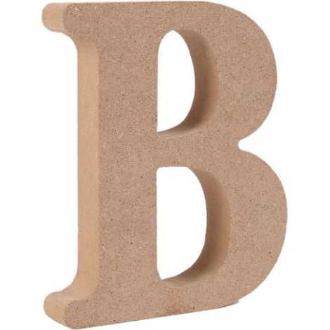 MINKUROW Lettere decorative in legno (B) Colore originale 26 Alfabeto opzionale per decorazioni per bambini Nome Matrimonio Compleanno Festa Decorazione casa e camera da letto (1/5)