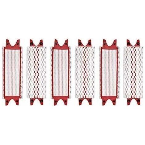 BUNTHAUS Lot de 6 têtes de balai plates en microfibre – Compatibles Vileda UltraMax – Lavables en machine – Nettoyage sols durs efficace