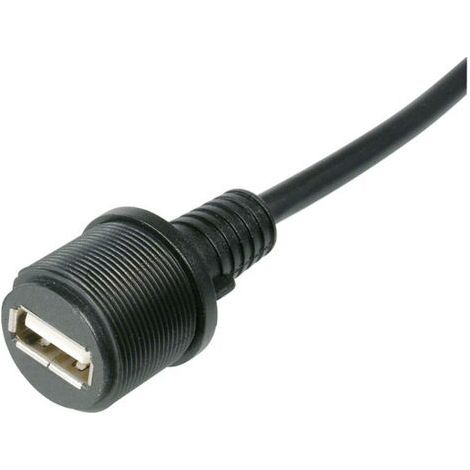 Connecteurs USB 2.0 - IP67 TRU COMPONENTS TC-A-KAB-USBA-FS-1M-203 embase femelle USB A femelle avec 1 m de câble 1 pc(s) S683971 (1/2)