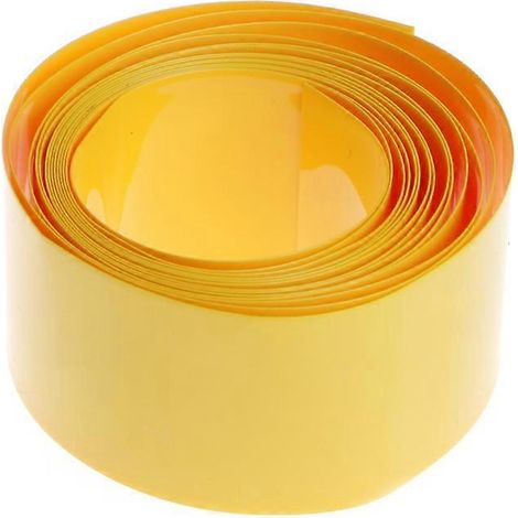 Kit de gaine thermorétractable en PVC de 2 mètres, convient aux batteries 18650/18500, plate/ronde, 18,5 mètres, jaune. (1/5)