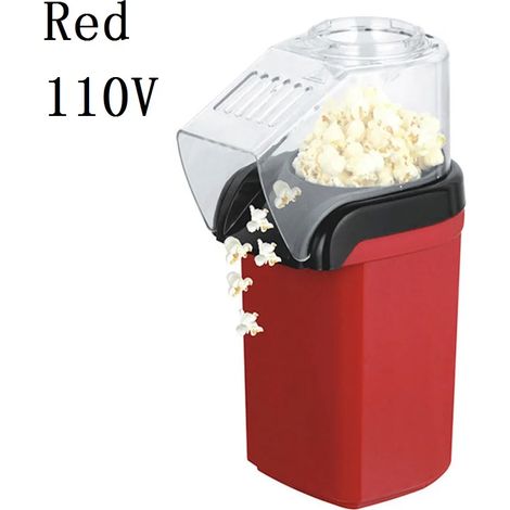(Rouge 110 V) Machine à pop-corn sans huile, mini machine à pop-corn électrique à air chaud 1200 W (1/5)