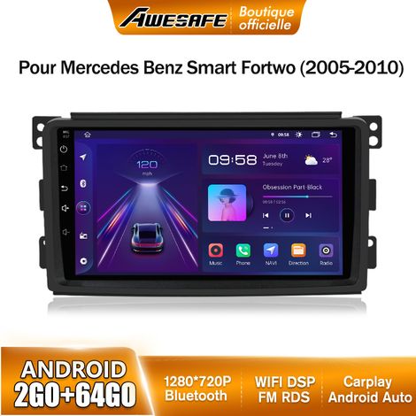 AWESAFE Autoradio Android 13 pour Mercedes Benz Smart Fortwo (2005-2010) 2Go+64Go 9'' écran Tactile Carplay GPS Android Auto (1/5)