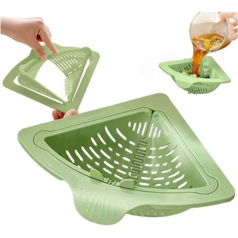 Panier crépine d'évier magnétique Support d'angle d'évier Ventouse Égouttoirs triangulaires éviers Cuisine collecteur Nourriture (1/5)