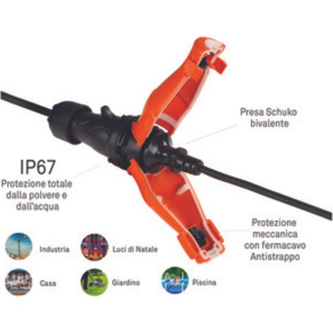ROSI 1823 PROTEZIONE PRESA SCHUKO IP67