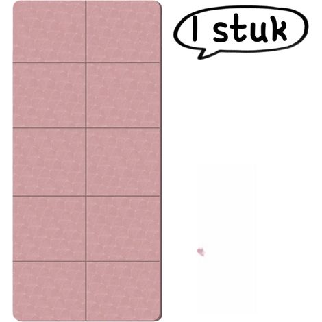tapis de yoga pliable - Tapis de fitness portable et antidérapant pour la maison - Idéal pour la sieste des enfants en primaire - Quelques imperfections mineures - 183 x 61 x 0,4 cm - Rose (1/5)