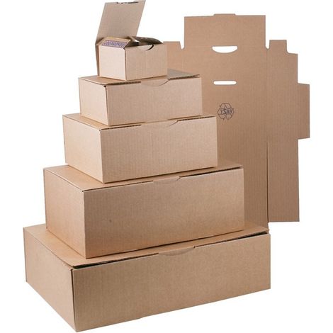 Boîte postale brune 310 x 220 x 150mm - COLIS 50 BOITES POSTALES (1/4)