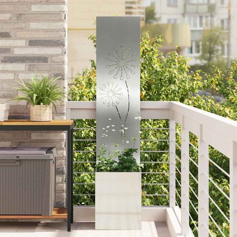 Garten Sichtschutz-Leinwand Silber 32 x 150 cm Verzinkter Stahl