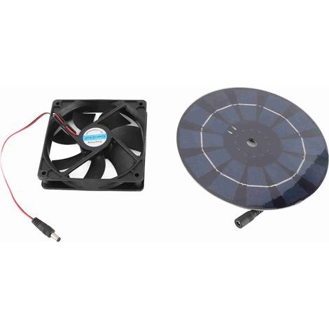 Ventilateur solaire 3W silencieux et économe en énergie, mini extracteur d'air solaire pour poulailler ou serre (1/4)