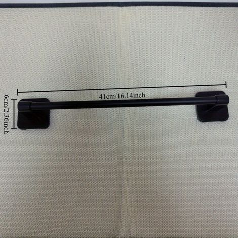 Wandmontierter Handtuchhalter ohne Bohren – Selbstklebende horizontale Stange für Bad und Küche, platzsparend (1/5)