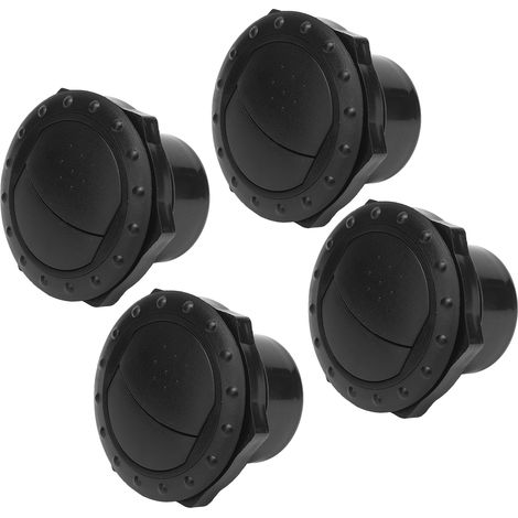 4 pièces déflecteur de sortie climatisation tableau de bord, style bouton universel noir pour camping-cars, bus et yachts (1/5)