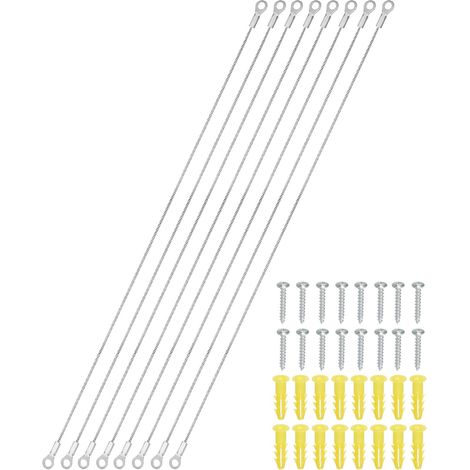 8 Pack Attache De Porte D'Armoire 30cm Câble Diamètre 2mm (1/5)