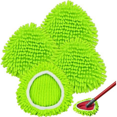 Applicable Têtes de Balai Serpillère de Recharge Microfibre, Balais Serpillères Réutilisables Compatible avec Vileda Turbo 2 en 1 EasyWring&Clean Spin Mop Chiffons Rechange Lavables (1/5)