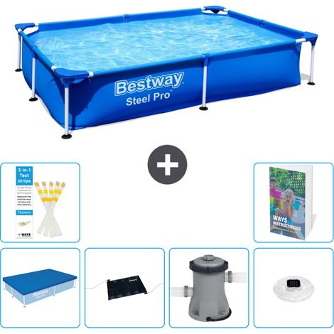 Bestway Steel Pro Rechteckig - 221x150x43 cm - 7-teilig  S154 (1/5)