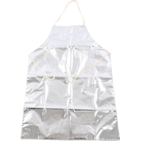 Tablier de travail résistant à la chaleur 1000°C, tablier en aluminium haute température, protection pour travaux de soudure et forge. (1/5)