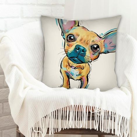Housse de coussin carrée standard 45x45cm incolore pour canapé chambre salon