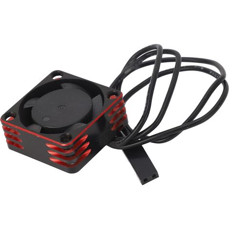 Ventilateur de refroidissement pour moteur de voiture RC, en alliage d'aluminium, 25 x 25 mm, pour ESC sans balais, haute vitesse et dissipation de chaleur, rouge. (1/5)