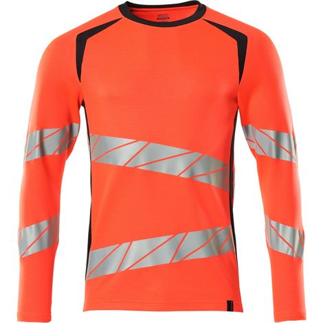 Mascot T-Shirt, langarm 19081-771-22210 Gr. 2XL hi-vis rot/schwarzblau