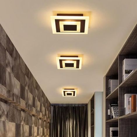 YSILLA Plafonnier LED moderne carré créatif diamant couloir escalier cuisine salle à manger salon chambre bureau blanc chaud (1/4)