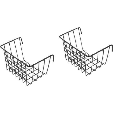 Lot de 2 mangeoires à foin en fonte pour lapins et cochons d'Inde. Structure métallique robuste, support suspendu pour cage, gain de place, réduction du gaspillage, conservation du foin. (1/5)