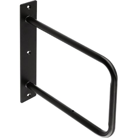 Wandregalhalter Regalkonsole Garderobenkonsole Schwarz matt Regalbodenträger Stahl (1/4)