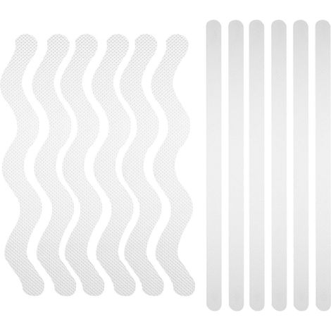 30 Stück rutschfeste Badezimmeraufkleber, selbstklebende Klebebänder für Badewanne und Treppe-38X2CM-transparent (1/2)