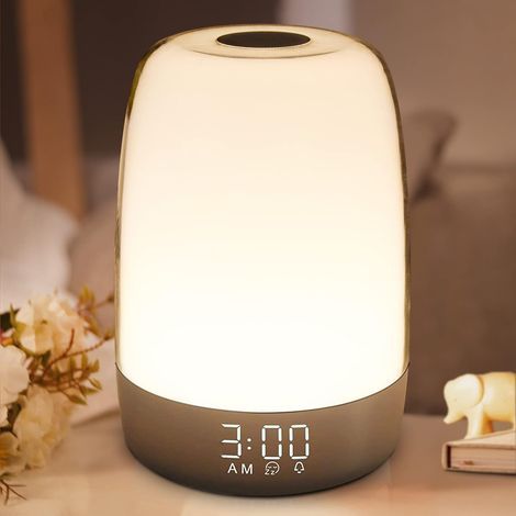 Luz nocturna táctil con despertador que simula el amanecer (1/5)