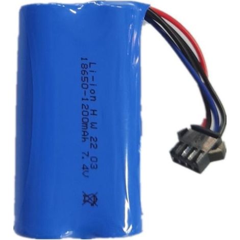 Batterie Lithium 7.4V 1200mAh pour Voiture Télécommandée RC (1/5)