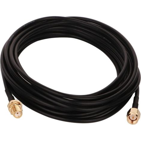 Adaptateur SMA Mâle-Femelle, Câble Coaxial 5m, Rallonge Antenne WLAN, Câble d'Extension pour Antenne (50 Ohm) (1/5)