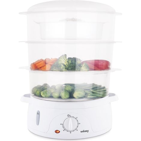 Vaporera Eléctrica Weasy VEGE8 Capacidad 9 Litros, Potencia 800 W, 3 compartimentos
