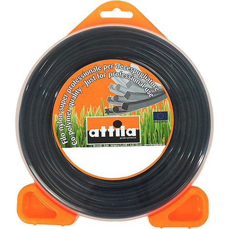 Filo ATTILA decespugliatore nero diametro stella 3,0 mm lunghezza 15 mt 004992