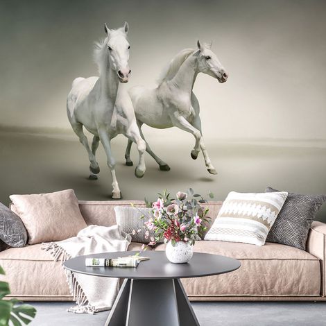 Papier peint panoramique - Chevaux - 130 cm x 86 cm (1/4)