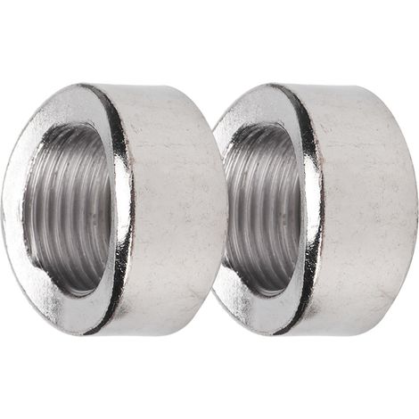 Lot de 2 Écrous à Encoche pour Capteur Oxygène M18 x 1.5, Filetage Fer, Bung Courbe (1/3)