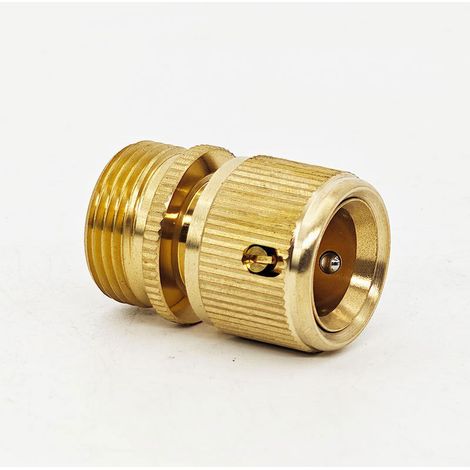 Raccord d'eau externe 6 points tout cuivre, filetage externe 3/4, accessoire pour pistolet de lavage auto, raccord rapide en cuivre (1/4)