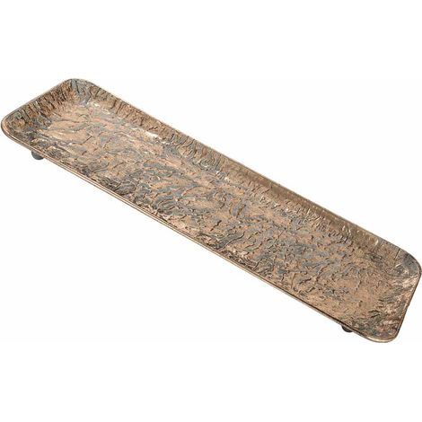 Bandeja de metal dorada 53.5x19x3.5h cm (1/5)