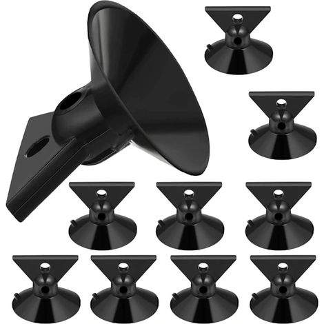 Filiyano-Lot de 10 ventouses de rechange pour lampes GU10 et CZ10, compatibles avec les mini-lampes halogènes et LED sur rail, noires, 30 mm. (1/5)