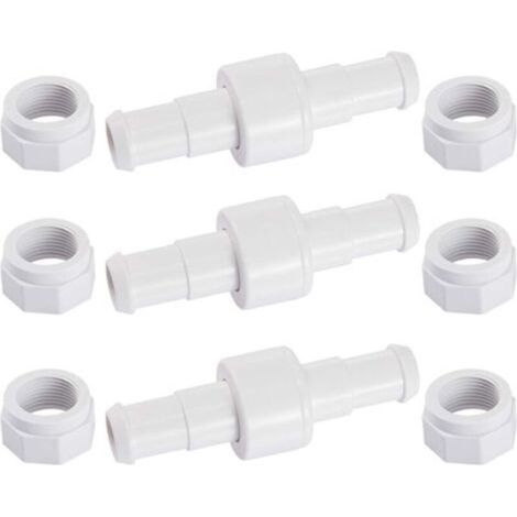 D20 Lot de 3 Raccords Rotatifs avec 6 Embouts D15 Compatibles avec Zodiac Polaris 180 280 380 Robot Nettoyeur Piscine