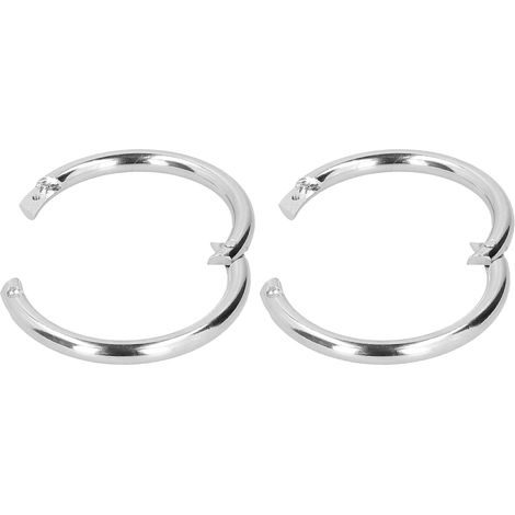 Lot de 2 anneaux de nez de taureau en acier au carbone de taille moyenne, couvre-nez de taureau, outils de traction pour nez de taureau, pinces pour nez de taureau, dispositifs de retenue (1/5)