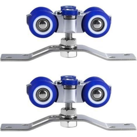 CSPARKV 2 Pièces Galet Porte Coulissante, Roulette Porte Coulissante en Acier Inoxydable, Peut tourner à 360°, pour Porte Coulissante Simple, Porte Pliante, Porte Coulissante Multiple (1/4)