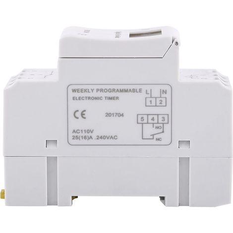 Interrupteur horaire programmable électronique 7 jours, relais avec affichage LCD, 16 cycles marche/arrêt, 8 programmations, minuterie 110V AC