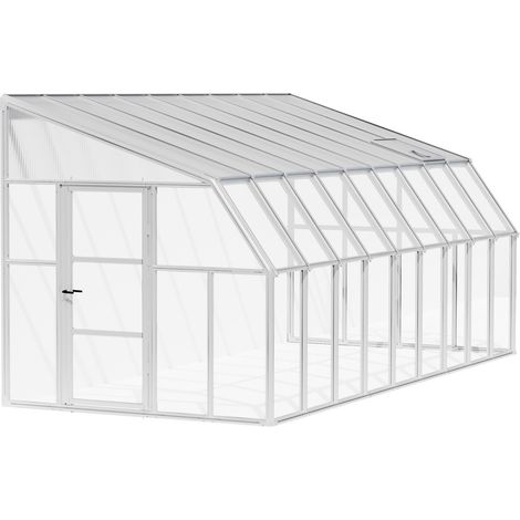 Palram – Véranda Sun Room 260x258 cm blanche – Structure en résine et aluminium – Panneaux polycarbonate double paroi – Résistante aux UV