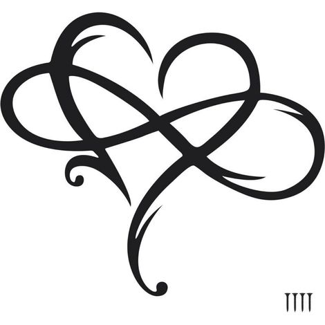 Décoration Murale - Cœur Infini En Fer Forgé - Pour Salon Chambre Bureau - 29 x 34 cm - 1 Pièce (1/4)