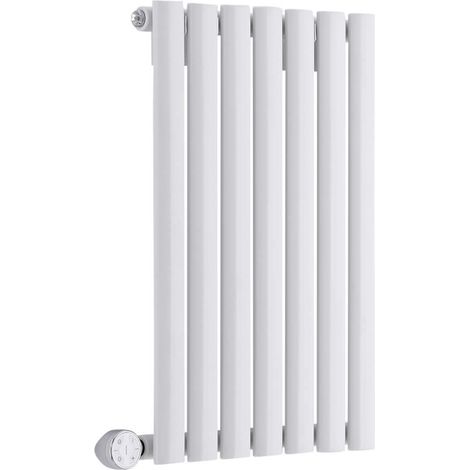 Hudson Reed Vitality Électrique – Radiateur Design Horizontal Colonnes Ovales – Blanc – 63.5 x 41.5 cm (1/5)