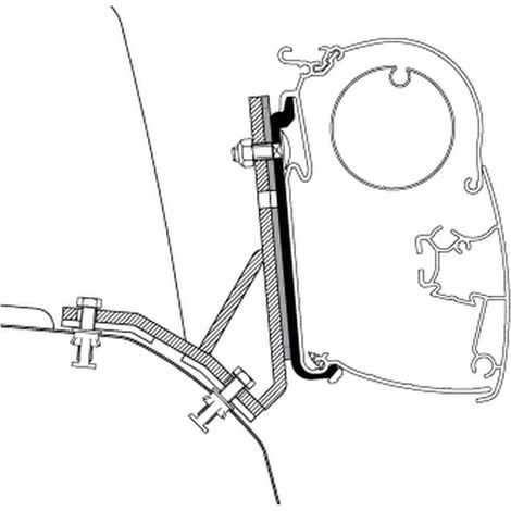 Adaptateur Iveco - Ducato H2 Toit Relevable - Thule (1/2)