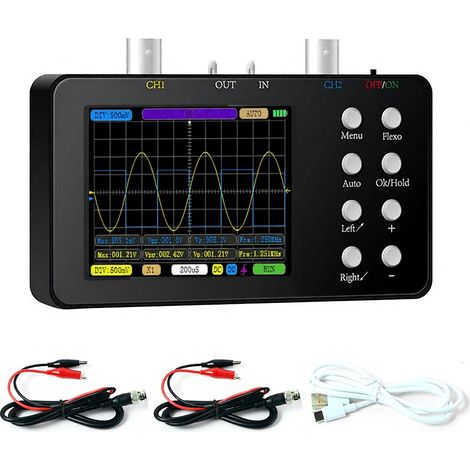 Oscilloscope Numérique Portable Compact, Fréquence D'échantillonnage de 50 Mhz, Bande Passante Analogique 10 Courant Réparation Téléphones Portables (1/5)